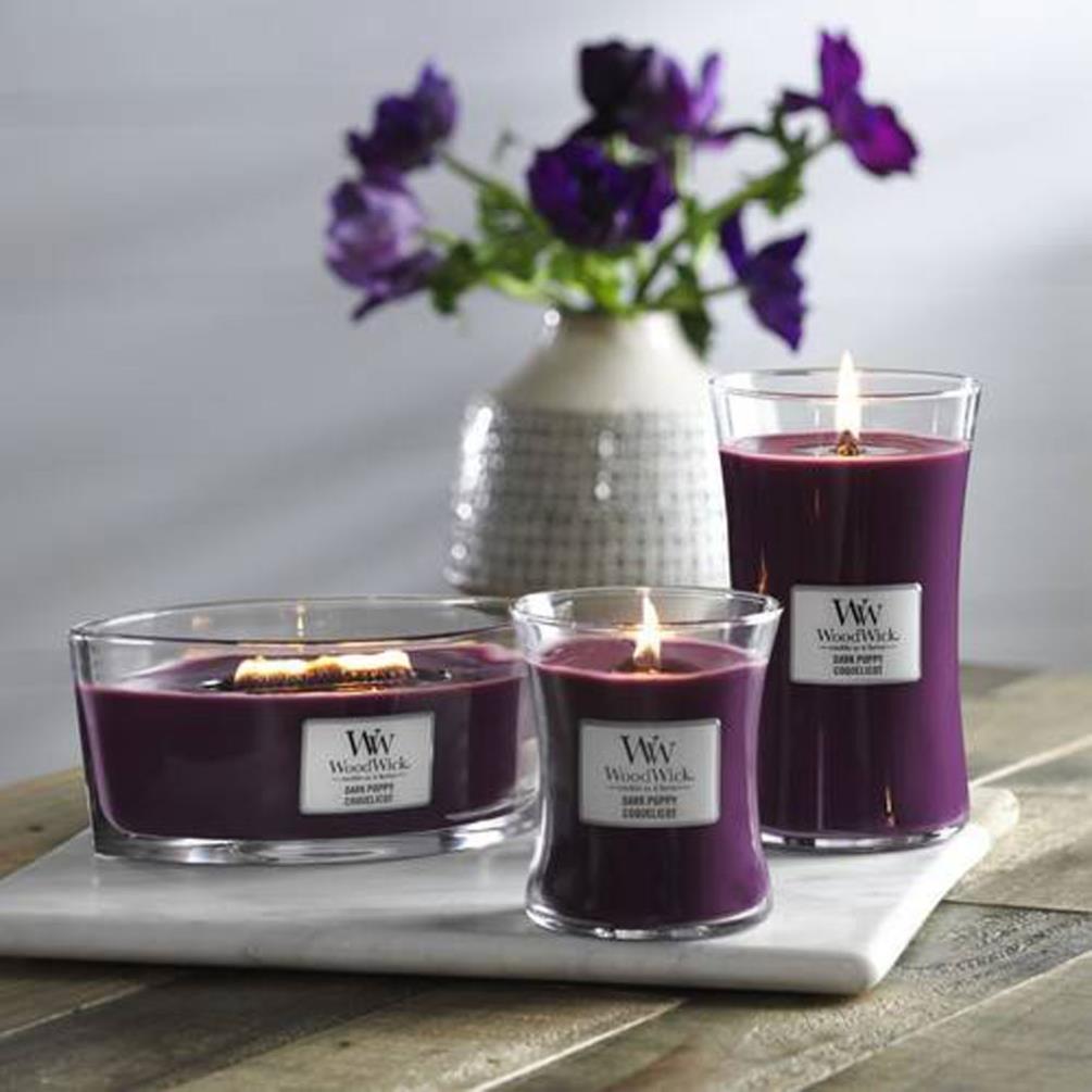 WoodWick Dark Poppy Large Hourglass Candle Extra Image 3